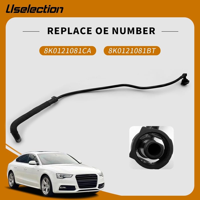 Uselection 8K0121081CA Engine Coolant Overflow Reservoir Tank Hose For Audi A4 S4 A5 8K0121081BT - Image 2
